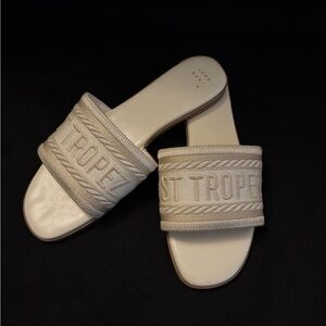 St. Tropez Cream Sandals with Cushioned Footbed